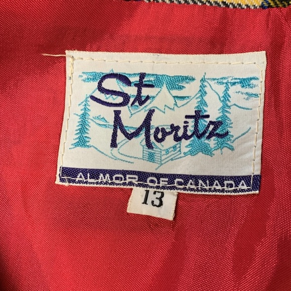 St.Moritz Almor of Canada Vintage Plaid Blazer, Wool, Fully Lined - Picture 4 of 13